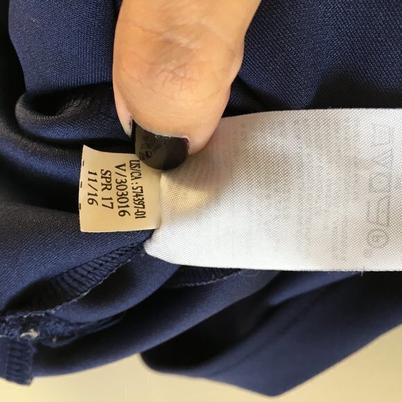 BANANA REPUBLIC Dress Drop‎ Waist Ruffle Hem Blue - Picture 5 of 5